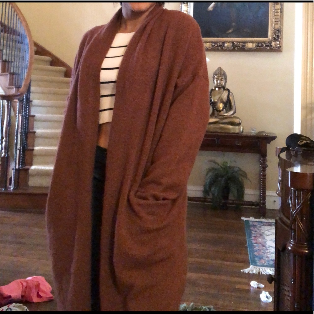 Long Thick Brown Cardigan